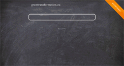 Desktop Screenshot of greattransformation.eu